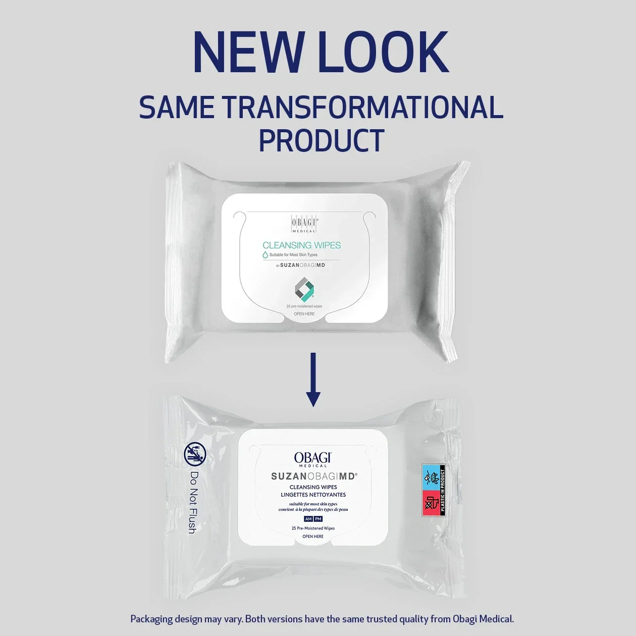 SuzanObagiMD Cleansing Wipes 25 pack – Facial Cleansing Wipes for Sensitive & Convenience-Based Skincare