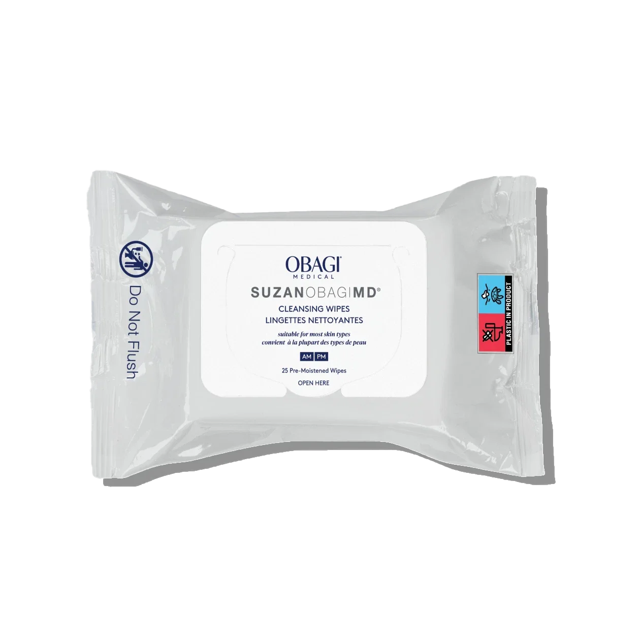 SuzanObagiMD Cleansing Wipes 25 pack – Facial Cleansing Wipes for Sensitive & Convenience-Based Skincare