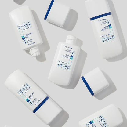 Obagi skincare products on a light gray background